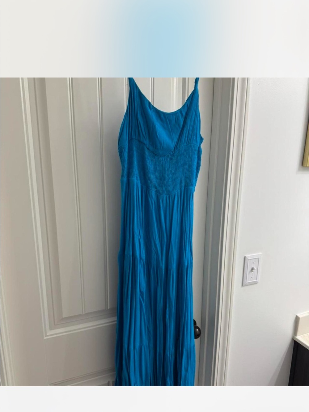 Blue Sleeveless Maxi Dress - Lightweight Summer Style